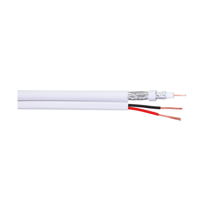 Кабель Dahua PFM941I-RG59N/21-100-WHITE 100m RG59 Coaxial CCTV Cable with 2x0.75mm² Power Cores