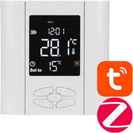 Älykäs termostaatti, akkukäyttöinen pinta-asennettava 5A NO | Salus Korvaus | ZigBee TUYA
