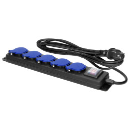 ORNO OR-AE-13298/3M Power Distribution Block (5 Sockets, 3m Cable, IP44)