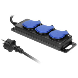ORNO OR-AE-13158/5M Блок распределения питания 3 розетки 5м IP44
