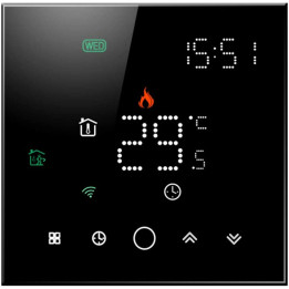 Nutikas termostaat WiFi 16A must PS-seeria TUYA