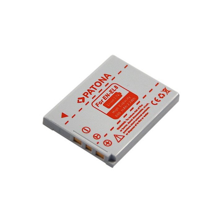 Patona PT1039 Replacement Battery for Nikon EN-EL8 600mAh Li-Ion Camera Battery