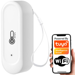 Водонепроницаемый уличный датчик температуры и влажности, белый IP65 WiFi TUYA