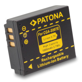 Patona CGA-S007E Replacement Li-Ion Battery 1000mAh 7V for Panasonic Cameras