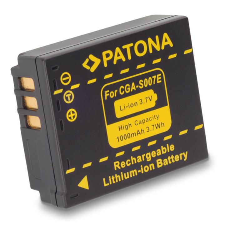 Patona CGA-S007E Replacement Li-Ion Battery 1000mAh 7V for Panasonic Cameras