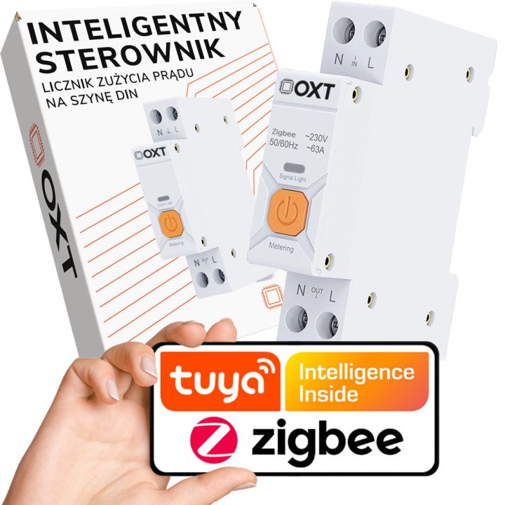 OXT 63A 1P ZigBee Smart Switch with Temperature Monitoring for Tuya