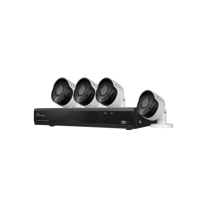 NIVIAN RETAIL NV-KIT81-4CAM-8M 4-Channel 8MP Wi-Fi Camera Kit for Home Security