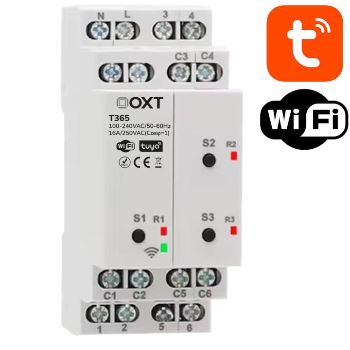 OXT Smart Wi-Fi 5-Channel Relay Controller 5906203625239 | Tuya