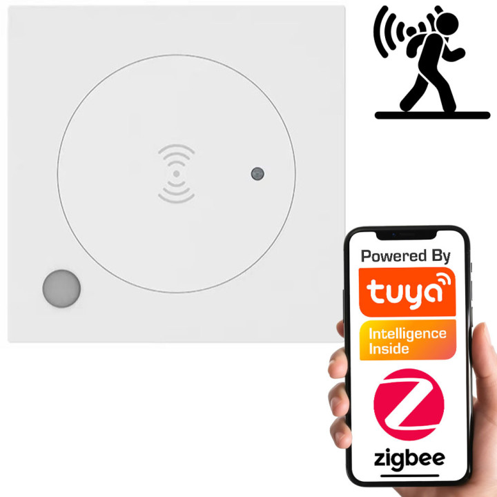Tuya Smart ZigBee 3.0 Human Presence & Illuminance Sensor 24GHz Radar Wall Mount