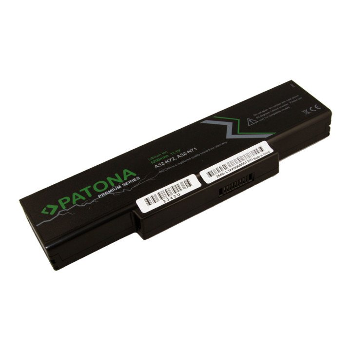 Patona PT2342 Premium Laptop Battery for Asus A32-K72 5200mAh 11.1V Li-Ion