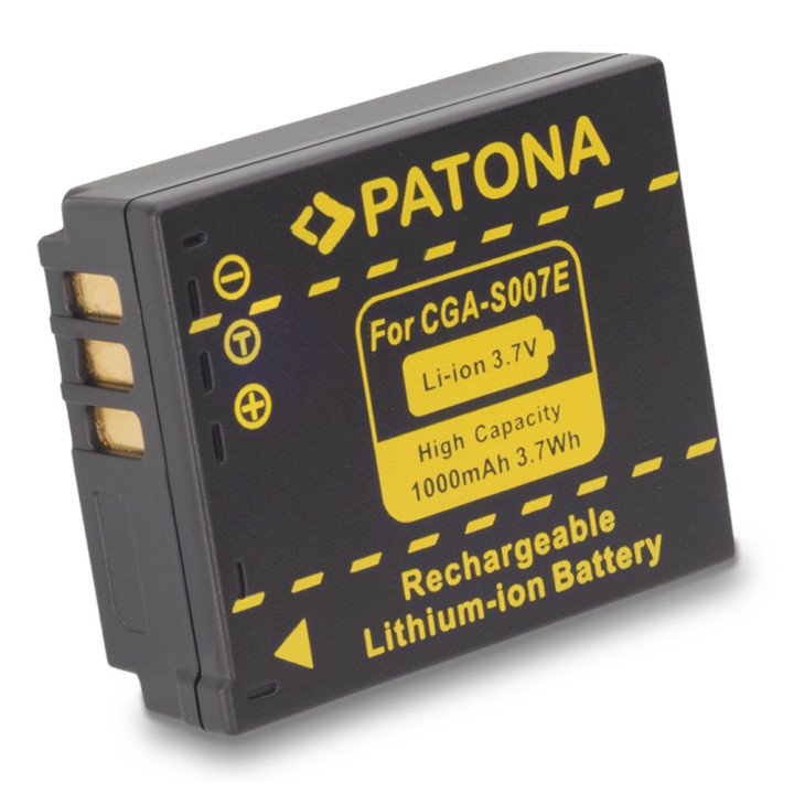 Patona PT1043 Li-Ion Battery 1000mAh for Panasonic CGA-S007E