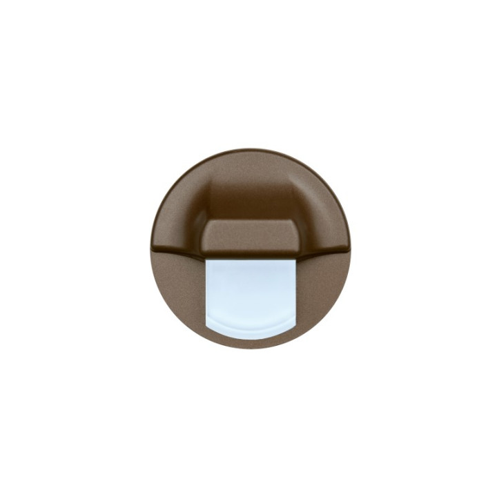 LED ROSS (mazs aplis) brūns metals silti balts kaste