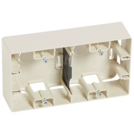 Surface mounting box Niloe - 2 gang - ivory