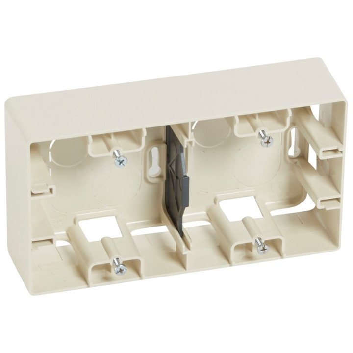Surface mounting box Niloe - 2 gang - ivory