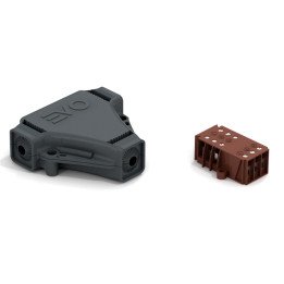 EVO T branch gel insulated connection joint IP68 with three pole terminal block 1-2.5mm2 300/500V cables with diameter 6-8mm