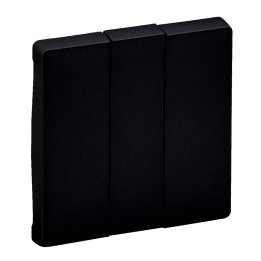 ROCKER FOR 3 GANG SWITCH MAT BLACK VALENA LIFE