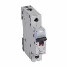 MCB TX 6000 - 1P - 230/400 V - 6 A - C curve - prong/fork type supply busbars