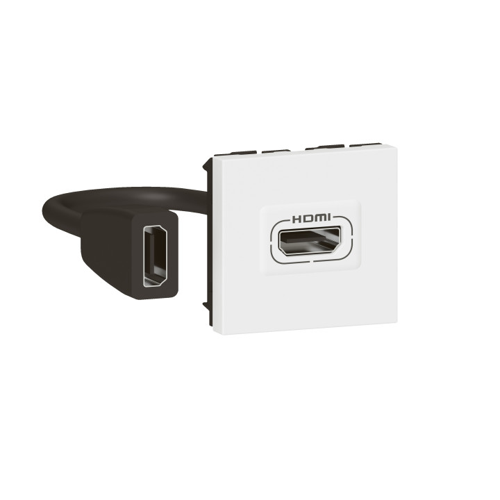 HDMI iš anksto nustatytas lizdas 2 moduliai balta mozaika