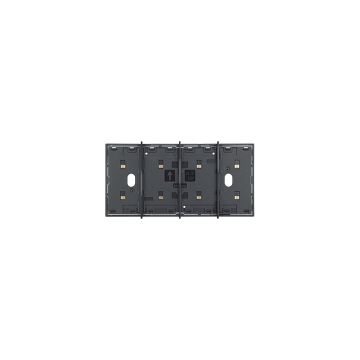 Electrified framefor the installation of up to 4 digital controls. Black.