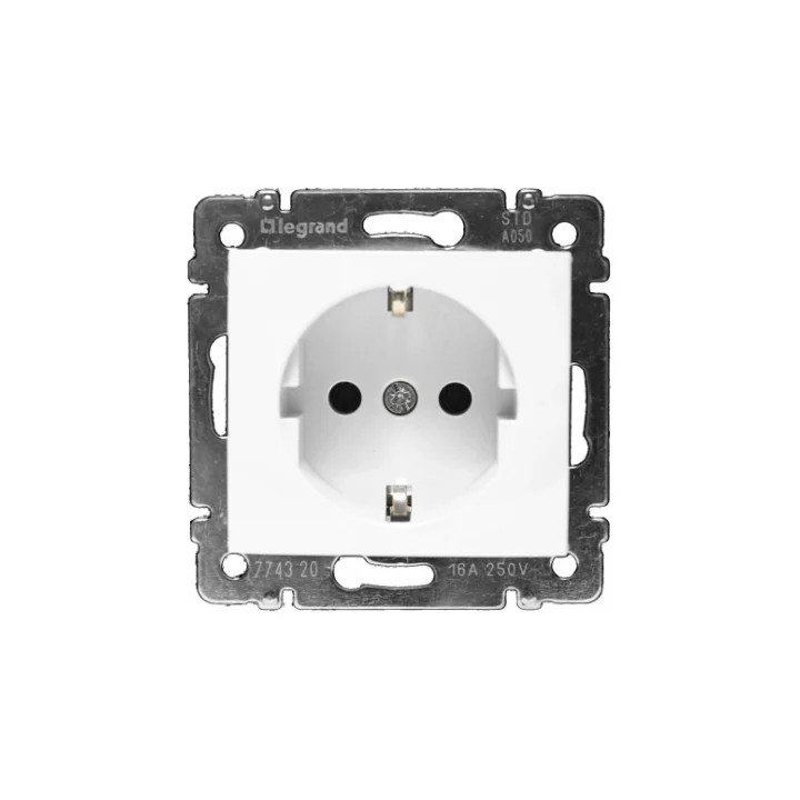 PRISE 2P+T SCHUKO A VIS BLANC
