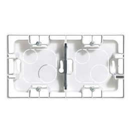 Surface mounting box Niloe - 2 gang - white