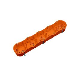 Junction box for gypsum 5-gang 5x68/46mm orange 650C