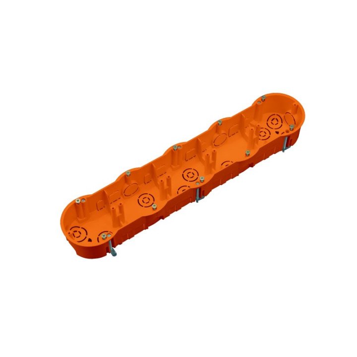 Junction box for gypsum 5-gang 5x68/46mm orange 650C