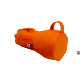 PRO rubber, orange plug 2P+E 16A 250V IP54