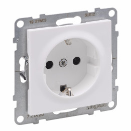 SUNO 2P+E SOCKET SCHUKO STANDARD AUTOMAATKEMMINAALID TURIGA VALGE