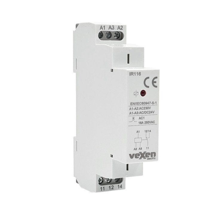 Intermediate relay 1CO 16A 240VAC; 24VAC/DC IR116