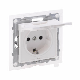 SUNO белая розетка Schuko IP44