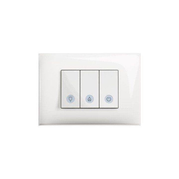 Bathroom switch with indication for three independent circuits