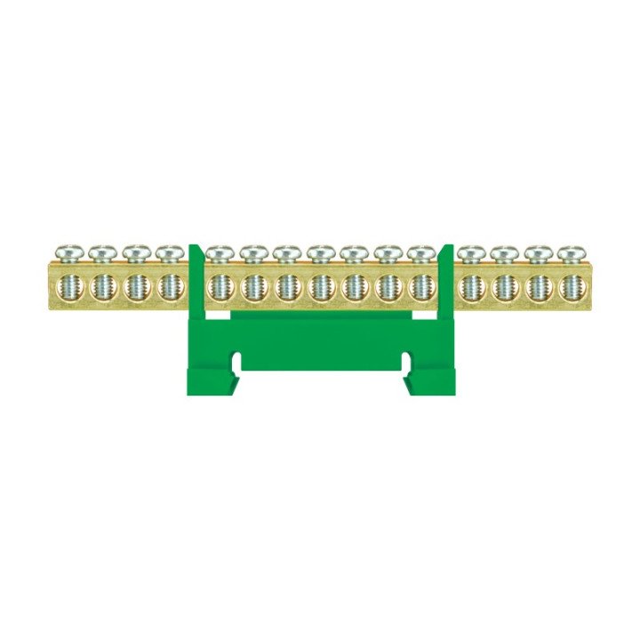 Clamp green 15x16mm2 DIN rail