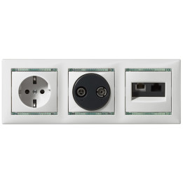 PRIZAS TV/RD CABLE 862MHZ IVOIRE