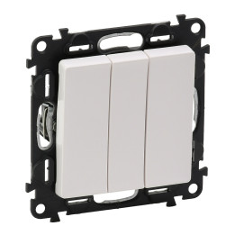 3-GANG ONE-WAY SWITCH WHITE VALENA LIFE