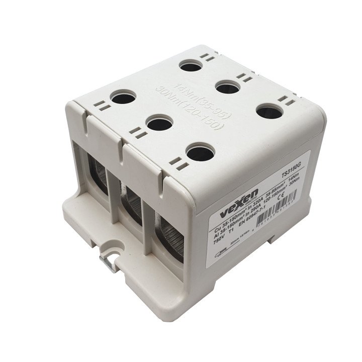 TS3150G L universal terminal block Al/Cu 3x35-150mm2
