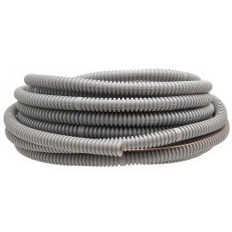 Flexible corrugated grey pipes with pilot 25mm320N25m