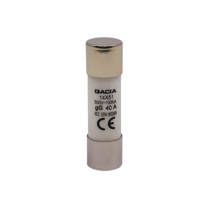 14x51 gG 40A cylindrical fuse link 500VAC