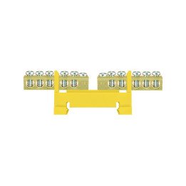 Clamp yellow 2x5x16mm2 DIN rail