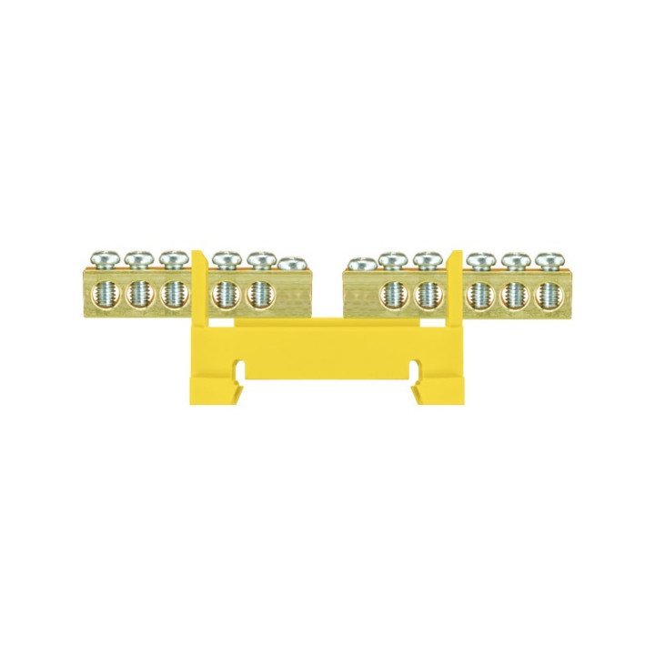 Clamp yellow 2x5x16mm2 DIN rail