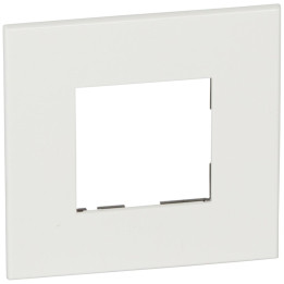 Plate Arteor - ranskalainen/saksalainen std - neliö - 2 moduulia - valkoinen