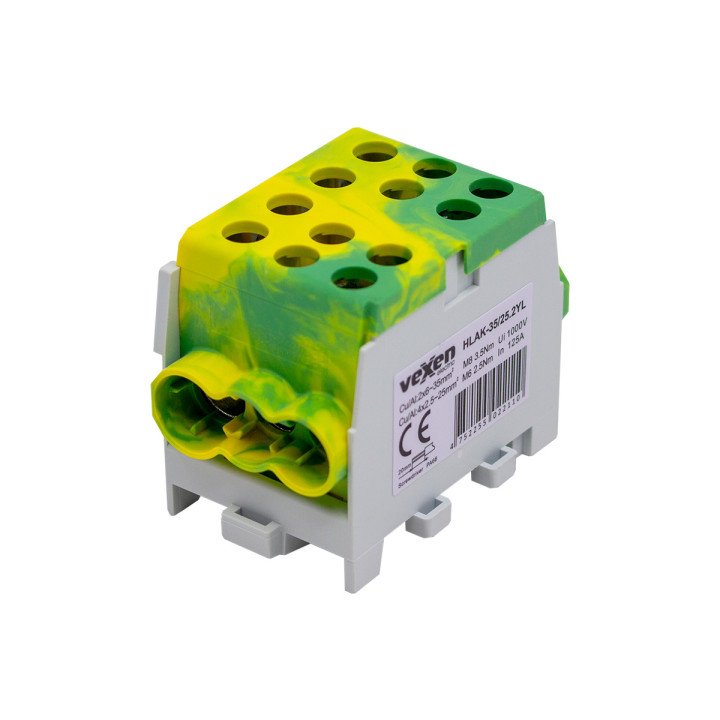 Клемма HLAK Al/Cu 2×35-4×25 мм жёлтая