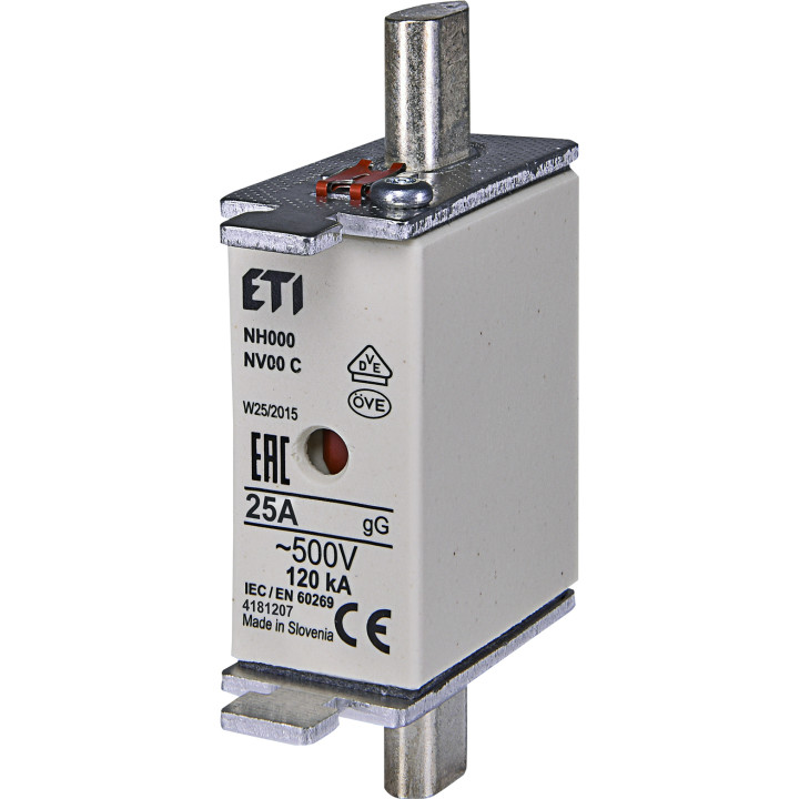 Fuse link, NH000 gG 25A/500V