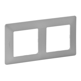 Plate Valena Life - 2 gang - aluminium