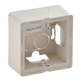 1-gang surface-mounting box Valena Life - 89 x 89 x 44.8 mm - ivory
