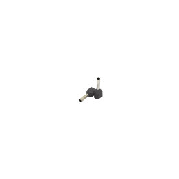 Insulated twin-end sleeve 0,75mm2/8mm, grey, 100 pcs