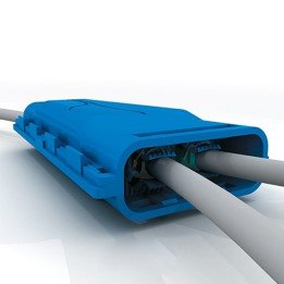 SHARK 535 Y in-line gel-insulated joint IPX8, with five-pole terminal block 10-35mm2, 0.6/1kV cables