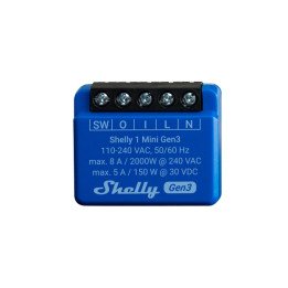 Shelly 1 Mini GEN3, viena kanāla WiFi viedais releja slēdzis (8A) - Sonoff, SmartWise, Shelly ES vairumtirdzniecības izplatīšana