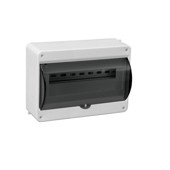 Distribution box surface 12 modules with transparent door IP40