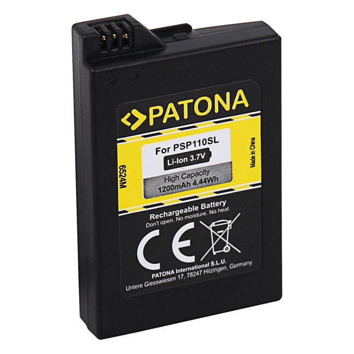 Patona PT6524 Battery for Sony PSP 2000/PSP 3000 1200mAh Li-ion 3.7V PSP-S110
